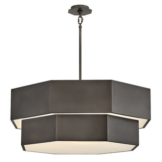 Facet Medium Convertible Chandelier in Black Oxide