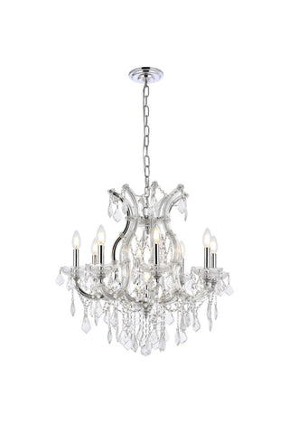 Elegant Lighting - 2800D26C/RC - Nine Light Chandelier - Maria Theresa - Chrome