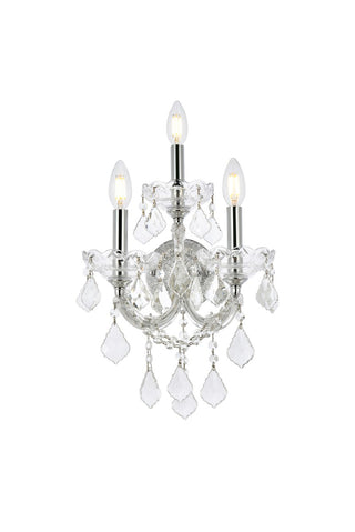 Elegant Lighting - 2800W3C/RC - Three Light Wall Sconce - Maria Theresa - Chrome