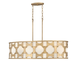 Carter Small Six Light Linear in Burnished Gold