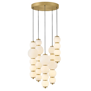 Trigo Small Abstract Chandelier in Lacquered Brass