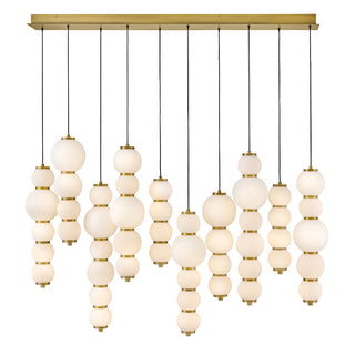 Trigo Large Multi Light Linear in Lacquered Brass