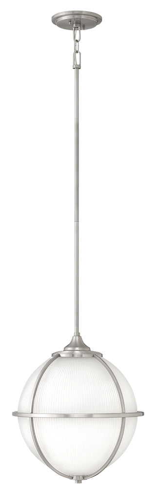 Odeon Medium Orb Pendant in Brushed Nickel