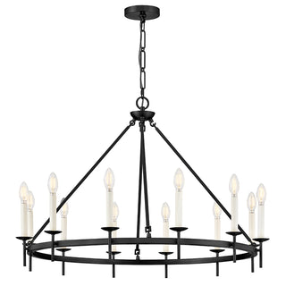 Copley Large Ring Chandelier in Black