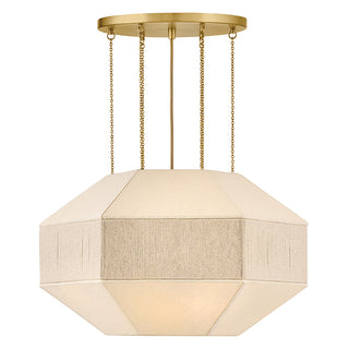 Lyla Medium Convertible Chandelier in Lacquered Brass