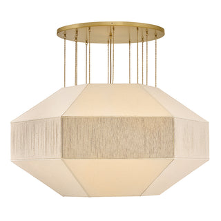 Lyla Large Convertible Chandelier in Lacquered Brass