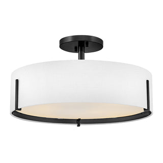 Halle Medium Semi-Flush Mount in Black