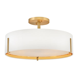 Halle Medium Semi-Flush Mount in Lacquered Brass