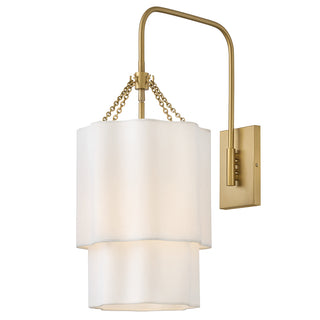 Gwen Large Single Light Sconce in Lacquered Brass