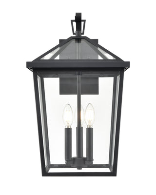 Mensun 3-Light Outdoor Wall Sconce Textured Black