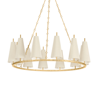 TIRANA Chandelier In Vintage Gold Leaf Finish
