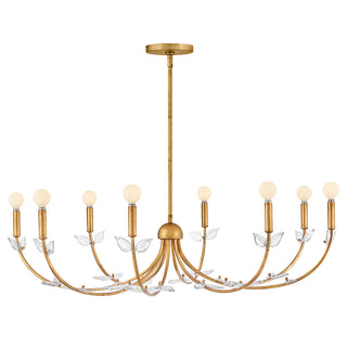 Aliso Large Chandelier in Distressed Brass