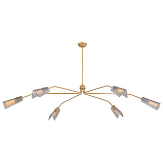 Altman Extra Large Low Profile Chandelier in Lacquered Brass