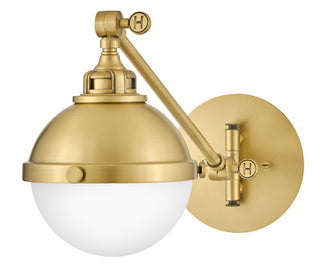 Fletcher Small Swing Arm Single Light Sconce in Satin Brass