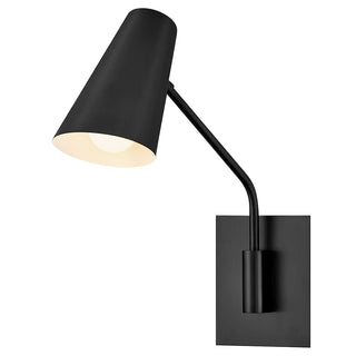 Bray Medium Swing Arm Single Light Sconce in Black