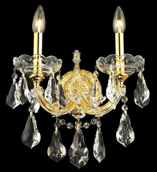 Elegant Lighting - 2801W2G/RC - Two Light Wall Sconce - Maria Theresa - Gold