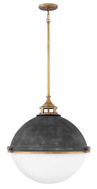 Fletcher Small Orb Chandelier in Aged Zinc