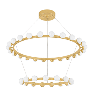 LINUS Chandelier In Vintage Brass Finish