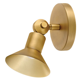 Dom Small Adjustable LED Sconce in Heritage Brass