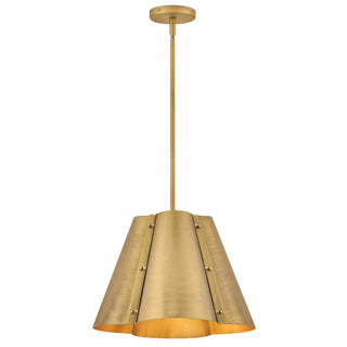 Bowman Medium Pendant in Heritage Brass