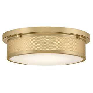 Pierce Medium Flush Mount in Lacquered Brass
