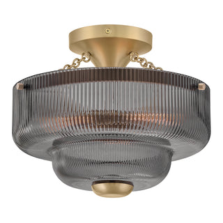 Adella Small Semi-Flush Mount in Lacquered Brass