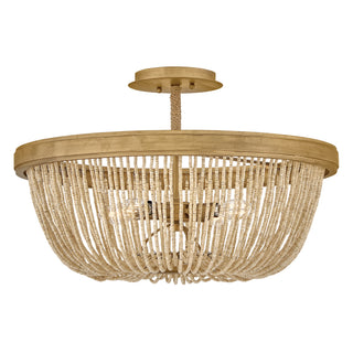 Tula Medium Semi-Flush Mount in Burnished Gold