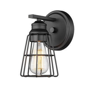 1-Light Wall Sconce Matte Black