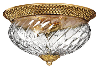 Plantation Medium Flush Mount in Burnished Brass