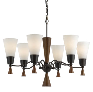 Cal Lighting - FX-3528/6 - Six Light Chandelier - Verona - Mahogany