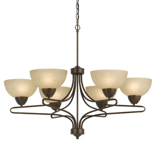 Cal Lighting - FX-3529/6 - Six Light Chandelier - Romano - Rust