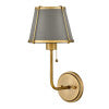 Clarke Medium Single Light Sconce in Lacquered Dark Brass