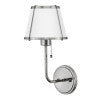 Clarke Medium Single Light Sconce in Polished Nickel
