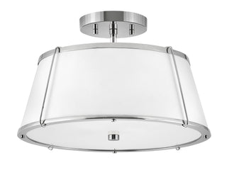 Clarke Medium Semi-Flush Mount in Polished Nickel