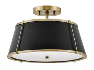 Clarke Medium Semi-Flush Mount in Warm Brass