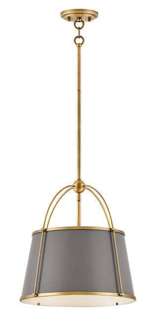 Clarke Large Drum Pendant in Lacquered Dark Brass