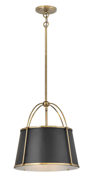 Clarke Large Drum Pendant in Warm Brass
