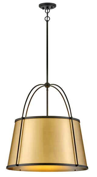 Clarke Medium Drum Chandelier in Black