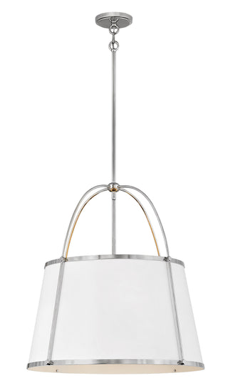 Clarke Medium Drum Chandelier in Polished Nickel