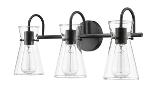 Camellia 3-Light Vanity Matte Black