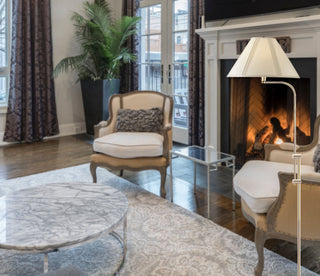 Floor One Light Floor Lamp in Antique Brass