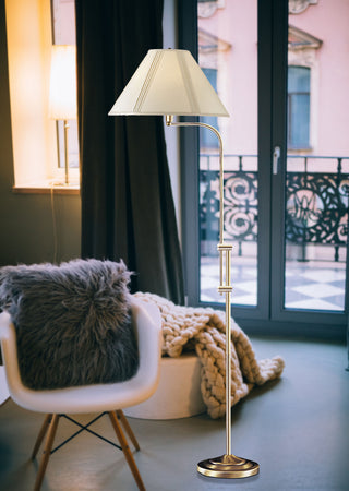 Floor One Light Floor Lamp in Antique Brass