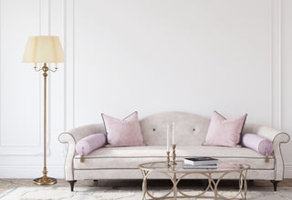 6 Way Four Light Floor Lamp in Antique Brass