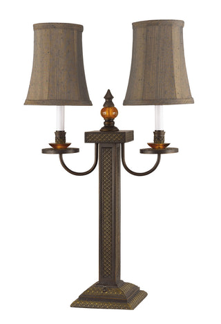Cal Lighting - BO-617BF - 40W X 2 Resin Waiter Buffet Lamp - Waiter - Dark Verde/Bronze