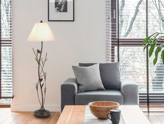 Pine One Light Floor Lamp in Rust