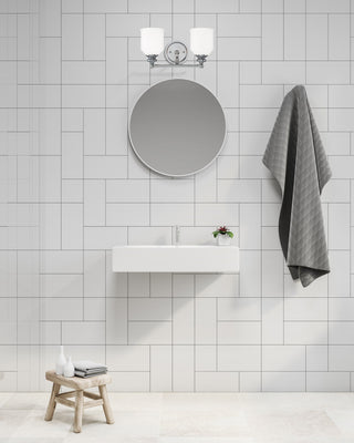 Melrose Two Light Bath Bar in Polished Chrome