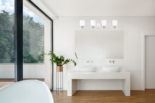 Melrose Four Light Bath Bar in Polished Chrome