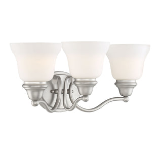 Yates Three Light Bath Bar in Pewter