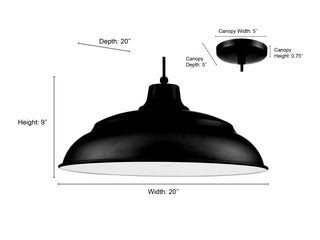 R Series 1-Light Cord Hung Aluminum Warehouse Satin Black