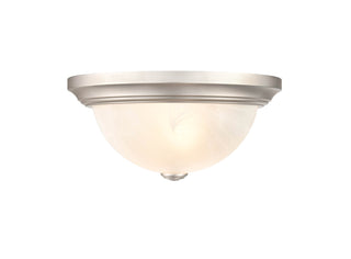 2-Light Flushmount Ceiling Light Satin Nickel